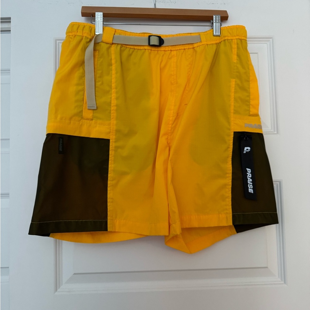 Praise Yellow and Black Men's Shorts